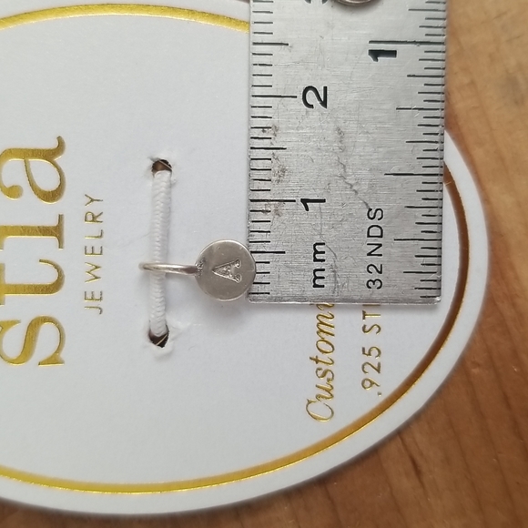 Stia Sterling Silver Mini A Charm - Picture 4 of 5